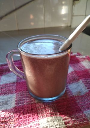 Una foto de Licuado de banana y cacao