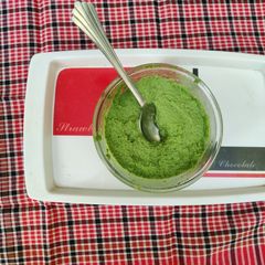 A picture of Coconut coriander chutney.