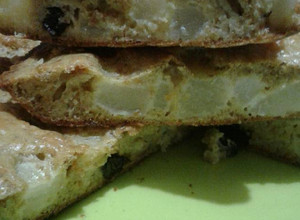 Una foto de Torta de peras y avena