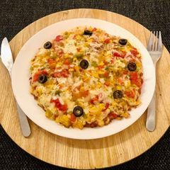 Split Moong Dal Pizza A picture of Split Moong Dal Pizza.