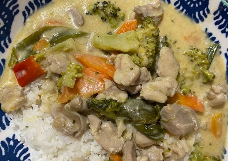 My Daughter love Thai Green Curry with Chicken