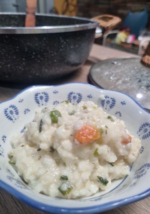 Foto resep Bubur Ayam Carbonara