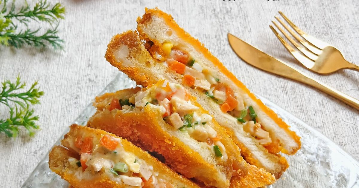 Roti Goreng Kroket (Fried Croquette Toast)