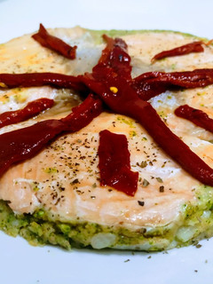 Una foto de Torta de salmón
