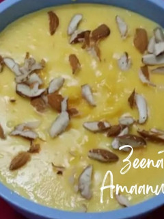 A picture of Custard Almond Pudding.
