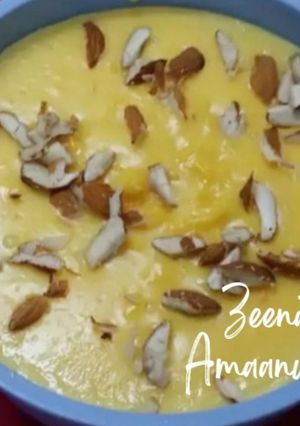 A picture of Custard Almond Pudding.
