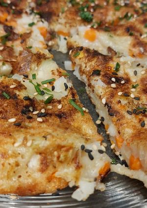 Une photo de Bindae-tteok, galette coréenne