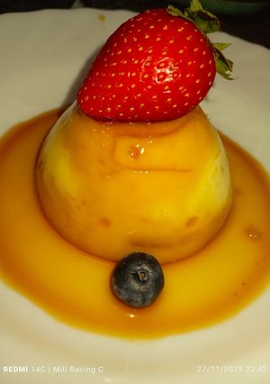 Una foto de Flan de Maizena con Leche