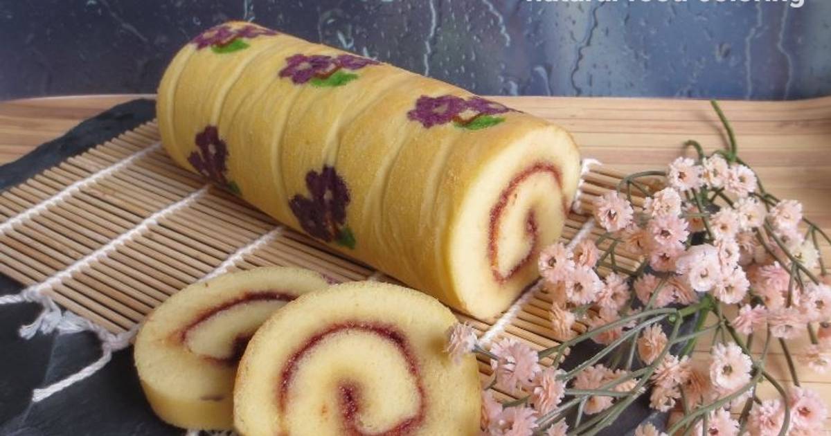 Resep Japanese Roll Cake Gluten Free Pewarna Alami Oleh Juni Dwianggiani Cookpad