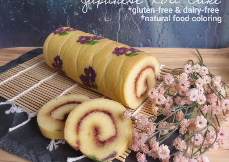 Japanese Roll Cake *gluten-free & pewarna alami