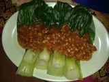 Pokcoy siram daging saus tiram