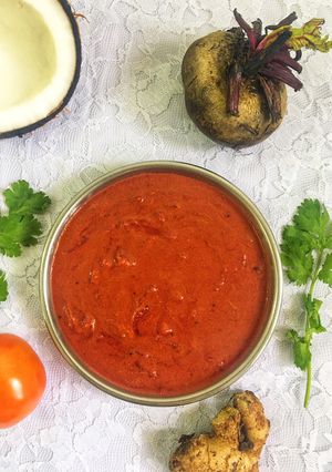 A picture of Beetroot kurma.