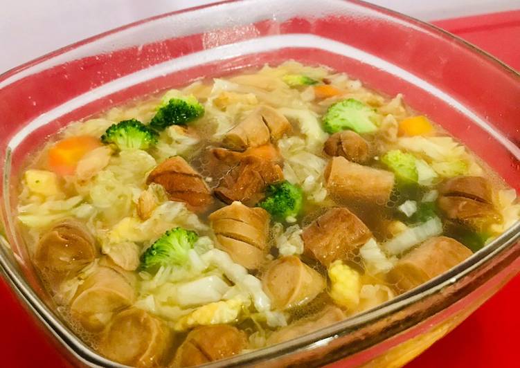 Cara Membuat Capcai sosis kuah, Bikin Ngiler