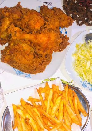 صورة لوصفة بروستد بنكهة الكاري والجبن