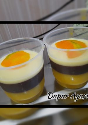 Foto resep Puding mangga coklat dengan fla