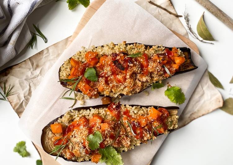 La Meilleur Recette De Aubergines farcies à la veggie