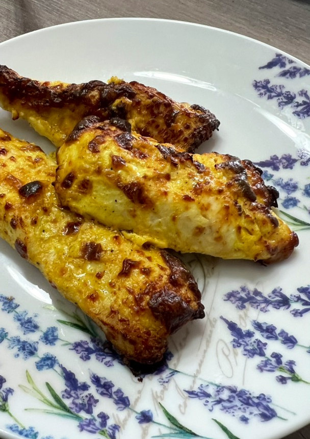 Una foto de Pollo marinado en airfryer