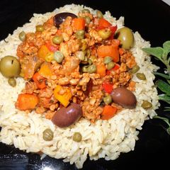A picture of Beef picadillo.