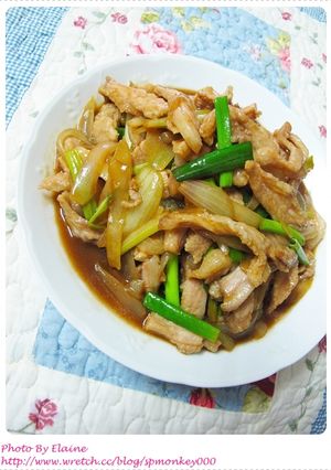 蔥爆蠔油松阪豚 的食譜成品照片