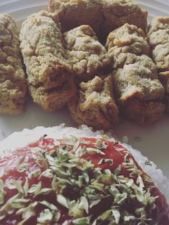 Una foto de Croquetas veganas de calabaza y cebolla