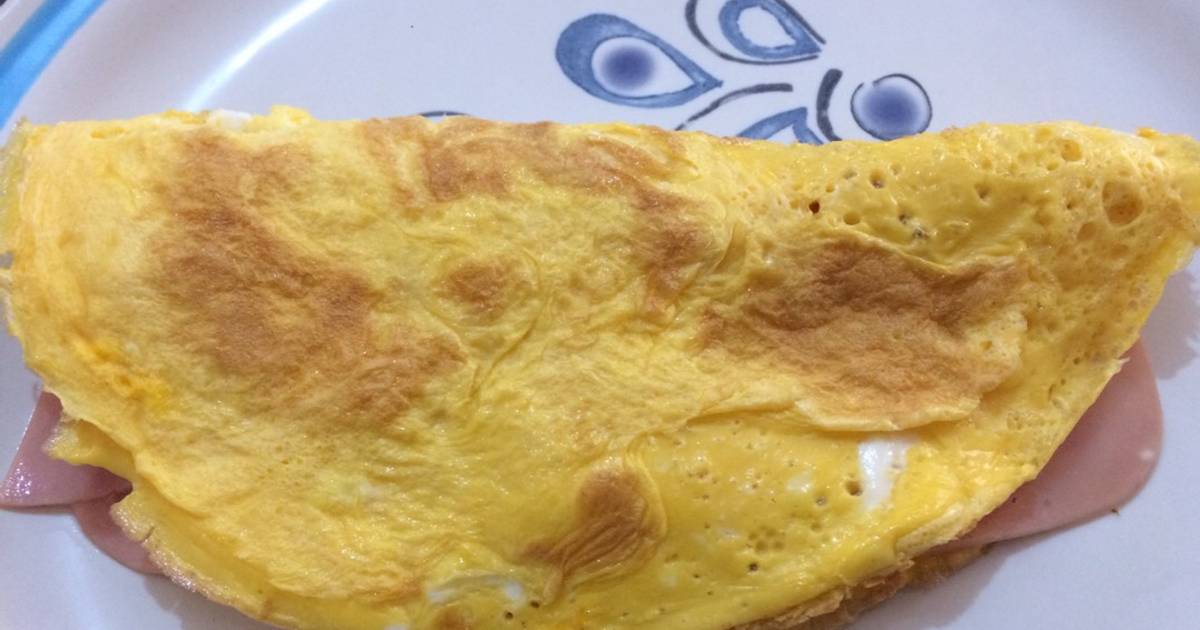 Omelette con jamón y queso Receta de Carmen Palomino- Cookpad