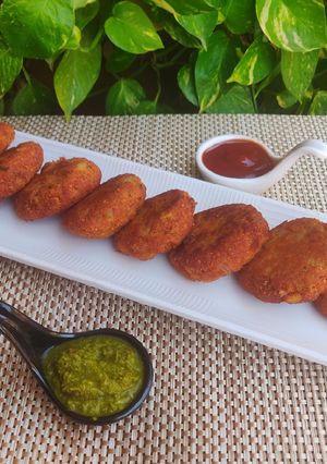 A picture of Leftover Rajma Tikki.