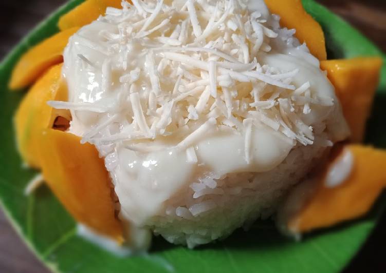 Bagaimana Menyiapkan Mango sticky rice/mangga ketan yang Bisa Manjain Lidah