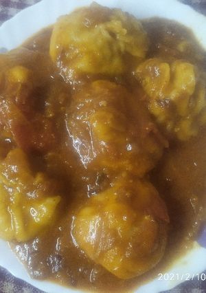 A picture of #maggimagicinminutes#collab #gravi momo Manchurian.