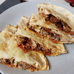 A picture of My Breakfast Quesadillas.😉.