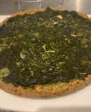 Tarta de avena rellena de atún y espinacas