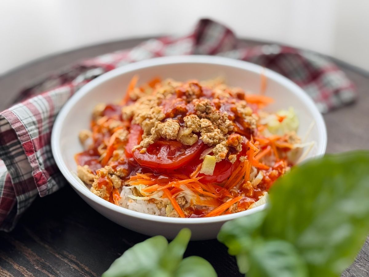 💚 Cơm Taco Okinawa Chay Với Đậu Hủ (Vegan)