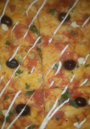 صورة لوصفة بيتزا كاري بنتها هايلة❤🍕🍕