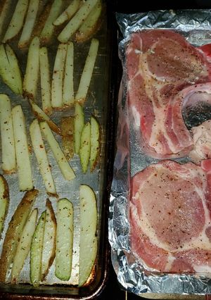 A picture of Italian Pork Chops & Potatoes.
