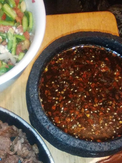 Una foto de Salsa macha con cacao
