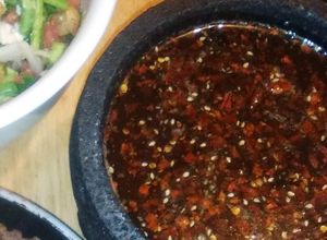 Una foto de Salsa macha con cacao
