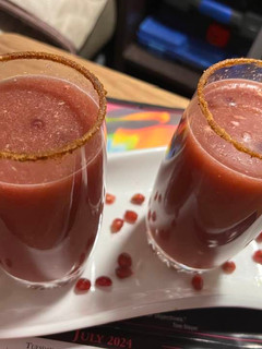 A picture of Pomegranate masala mocktail.