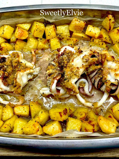 Foto di Seppie gratinate con patate al forno