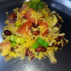 A picture of Leftover fried rice.