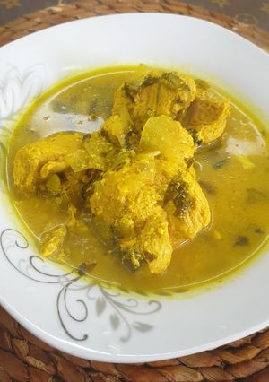 صورة لوصفة دجاج باللبن والكركم