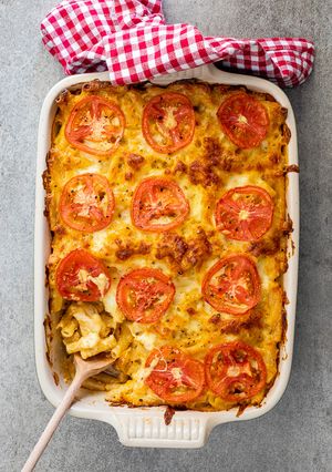 A picture of Macaroni and Cheese.