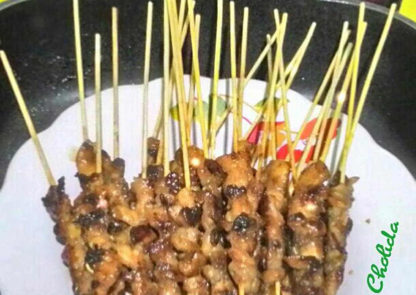 Sate udang panggang teflon