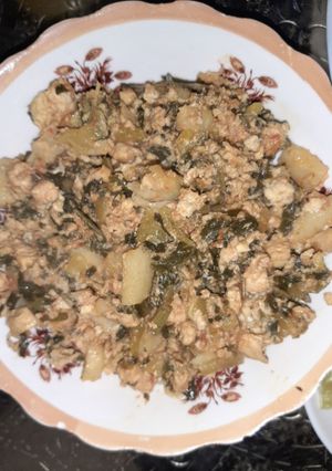 صورة لوصفة السلق بالبطاطا