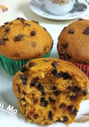 Sütőtökös-csokis muffin recept fotója