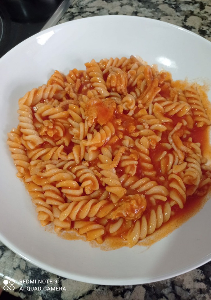 Una foto de Macarrones con carne picada