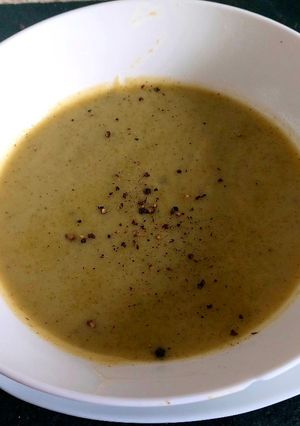 A picture of My Broccoli,Potato & Stilton Soup 🍲 🥦 🧀 🥔.