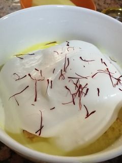 صورة لوصفة كيكة حليب بالزعفران من ايدي 😍😋