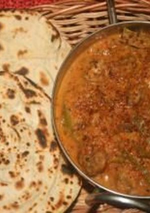 A picture of Spicy Capsicum and Mushroom Curry.