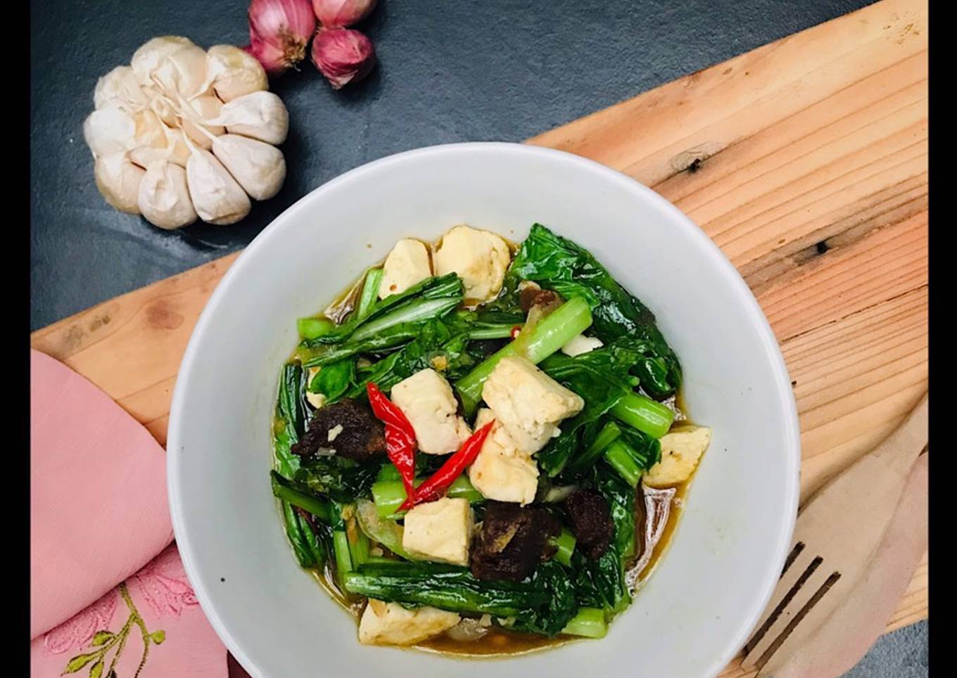 Tumis Sawi Hijau, Tahu dan Sapi