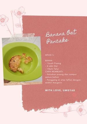 Foto resep Banana Oat Pancake #Mpasi 1+