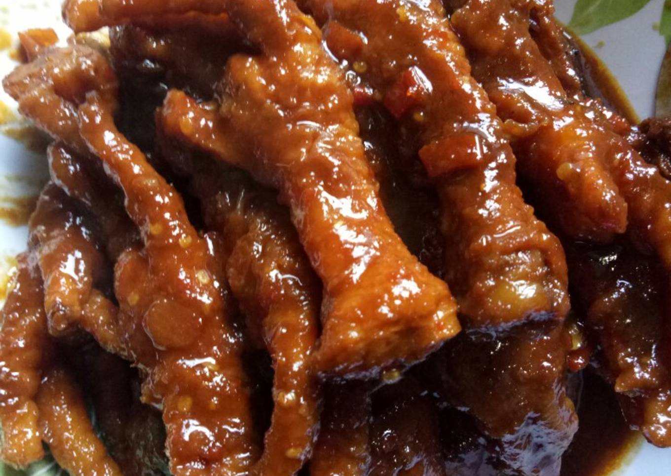 Ceker kepala ayam taoco pedas